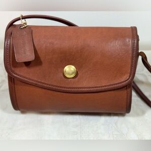 Vintage Women’s Coach Christie Rustic Brown Leather Crossbody Shoulder Bag Purse